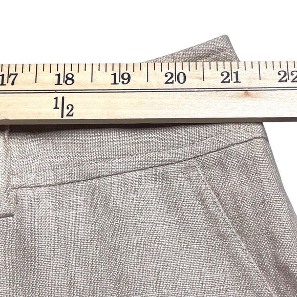 Michael Kors Plus Size 20W Wide Leg Linen Trousers Cuffed Beige NWT - Picture 12 of 16